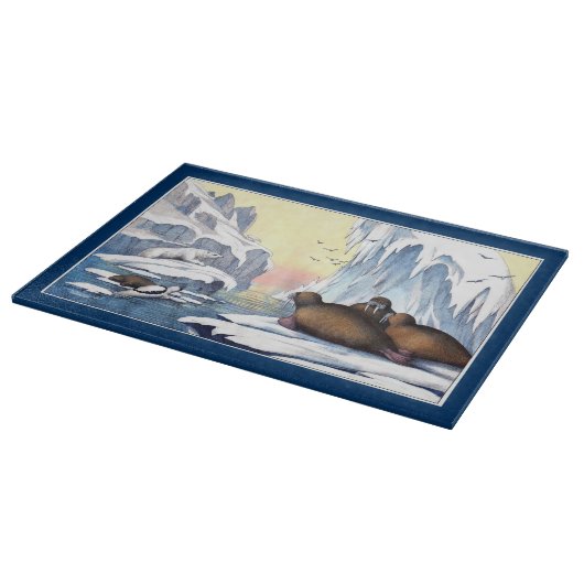 Eisbären, Walrus und Siegel Schneidebrett (Ecke)