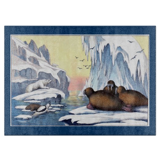 Eisbären, Walrus und Siegel Schneidebrett (Vorderseite)
