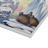 Eisbären, Walrus und Siegel Schneidebrett (Ecke)