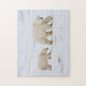 Eisbären Weibchen und zwei Junge Puzzle (Vertikal)