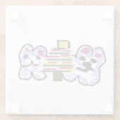 Eisbären Weihnachten Glasuntersetzer (Rückseite)