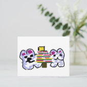 Eisbären Weihnachten Postkarte (Stehend Vorderseite)
