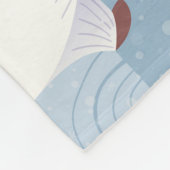 Eisbären Winter Vintage Fleecedecke (Ecke)