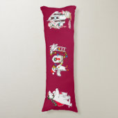 Eisbärenbär und Puffin Weihnachten Seitenschläferkissen (Vorderseite Vertikal)