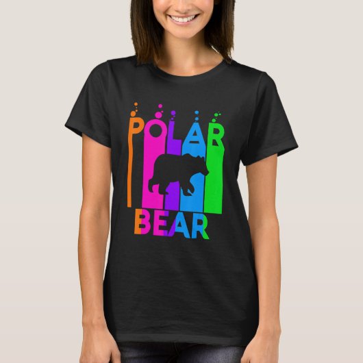 Eisbärenblase mit Silhouette T-Shirt (Vorderseite)