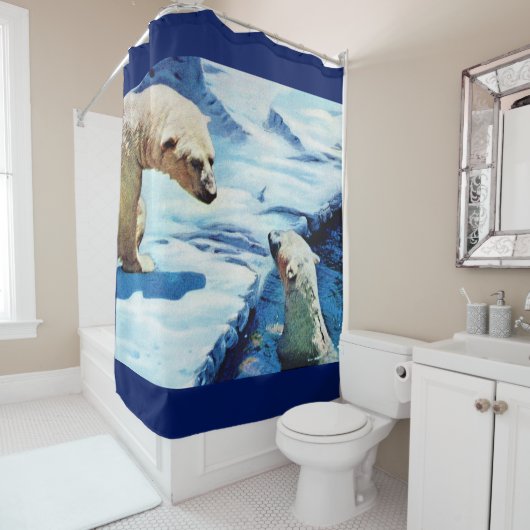 Eisbärendruck Duschvorhang (Beispiel)