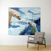 Eisbärendruck Wandteppich (Beispiel (Horizontal))