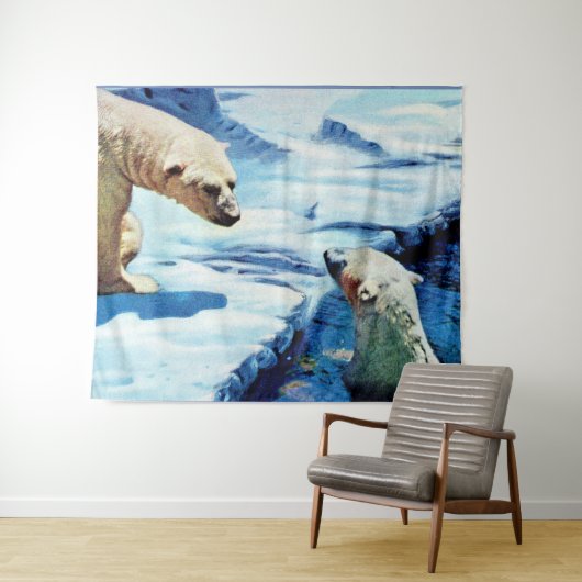 Eisbärendruck Wandteppich (Beispiel (Horizontal))