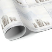 Eisbärenfamilie Geschenkpapier (Rolleneckpunkt)