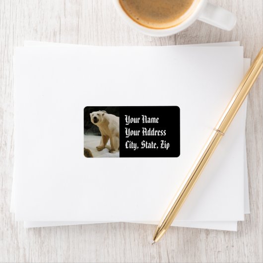 Eisbärengras Adressaufkleber (Insitu)