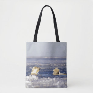 Eisbärenjunge spielen tasche