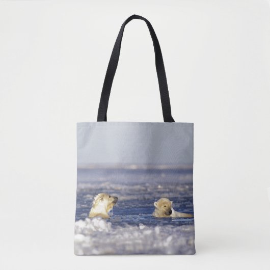 Eisbärenjungen spielen tasche (Vorderseite)