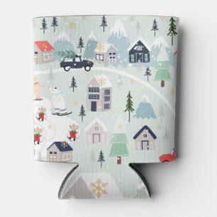 Eisbärenlandschaft, Weihnachtsgebirge. Dosenkühler