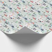 Eisbärenlandschaft, Weihnachtsgebirge. Geschenkpapier (Ecke)