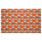 Eisbärenmusterdesign auf Orange Stoff (Fat Quarter (45,7 x 55,9 cm))