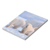 Eisbärensäte mit Naben auf Packeis an der Küste Notizblock (Rotiert)