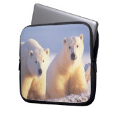 Eisbärensau mit Keule auf Packeis Laptopschutzhülle (Vorderseite Links)