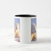 Eisbärensau mit Keule auf Packeis Tasse (Zentrum)