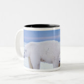 Eisbärensau mit Naben Zweifarbige Tasse (Vorderseite Links)