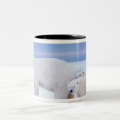 Eisbärensau mit Naben Zweifarbige Tasse (Mittel)
