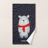 Eisbärenseeschnee Personalisiert Badhandtuch Set (Handtuch)