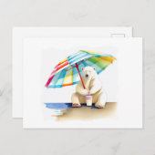 Eisbärenurlaub Postkarte (Vorne/Hinten)