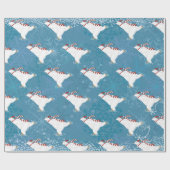 Eisbärenverpackungspapier (Skaten) Geschenkpapier (Flach)