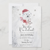 Eisbärenwinterland - Geburtstagseinladung Einladung (Vorderseite)