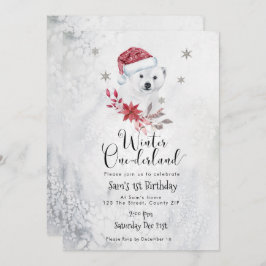 Eisbärenwinterland - Geburtstagseinladung Einladung