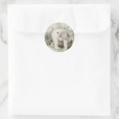 Eisbärposter Rund Aufkleber (Tasche)