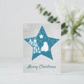 Eisbärstern Postkarte (Stehend Vorderseite)