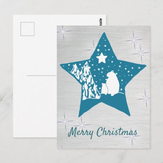 Eisbärstern Postkarte (Vorne/Hinten)