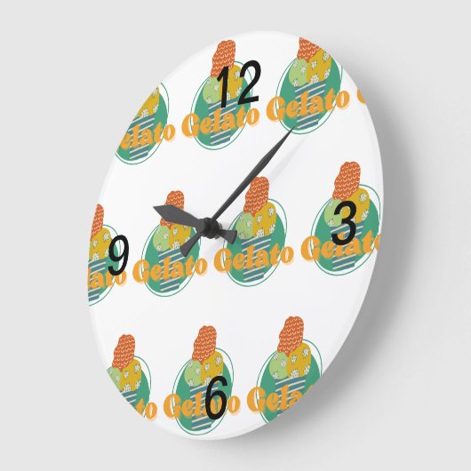 Eisbecher Große Wanduhr (Winkel)