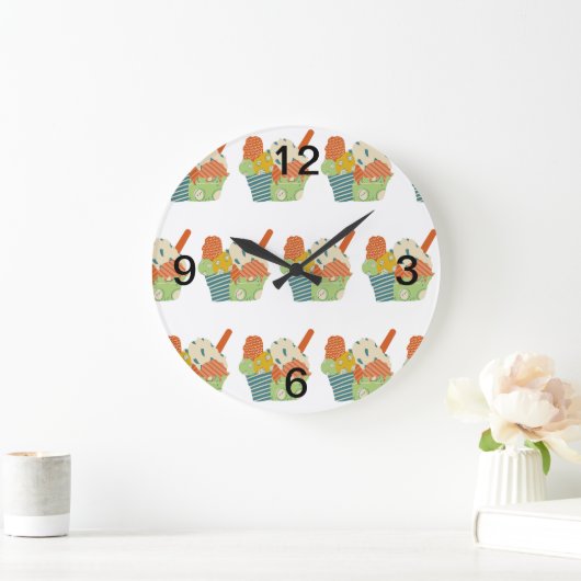 Eisbecher Große Wanduhr (Zuhause)