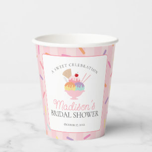 Eisbecher-Süße Hochzeitsdusche Pappbecher