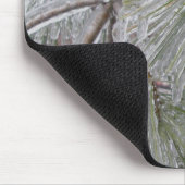 Eisbedeckte Pine Bough Mousepad (Ecke)