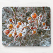 Eisbedeckte Rote Berries Mousepad (Vorne)