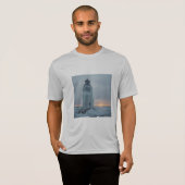 Eisbedeckter Küstenleuchtturm T-Shirt (Vorne ganz)