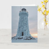 Eisbedeckter Leuchtturm Karte (Gelbe Blume)