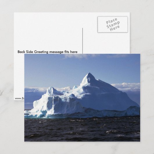 Eisberg, Antarktis Postkarte (Vorne/Hinten)