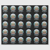 Eisberg-er Funny Cheeseburger Pun Dark BG Geschenkpapier (Flach)
