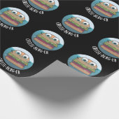 Eisberg-er Funny Cheeseburger Pun Dark BG Geschenkpapier (Ecke)