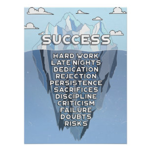 Eisberg-Erfolgsberg-Motivationszitat Poster