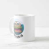 Eisberg Funny Cheeseburger Pun Kaffeetasse (Vorderseite Links)