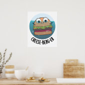 Eisberg Funny Cheeseburger Pun Poster (Küche)