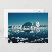Eisberg, Grönland Winter Postkarte (Vorne/Hinten)