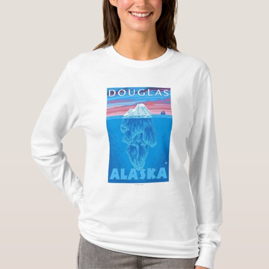 Eisberg-Querschnitt - Douglas, Alaska T-Shirt (Vorderseite)