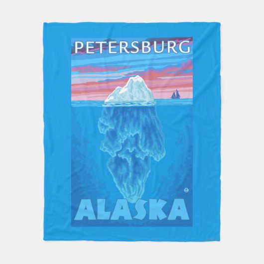 Eisberg-Querschnitt - Petersburg, Alaska Fleecedecke (Vorderseite)