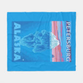 Eisberg-Querschnitt - Petersburg, Alaska Fleecedecke (Vorderseite (Horizontal))