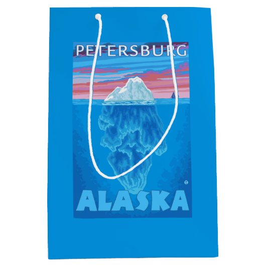 Eisberg-Querschnitt - Petersburg, Alaska Mittlere Geschenktüte (Vorderseite)